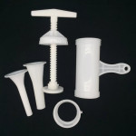 DIY SAUSAGE FILLER STUFFER plastic with 2 filling funnels MAKAMI